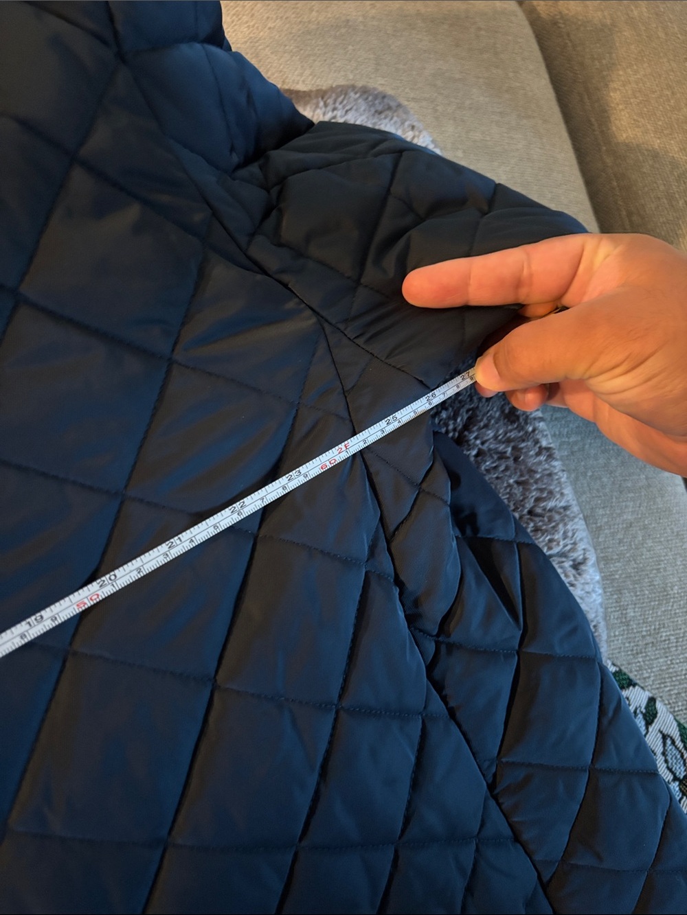 NWT Rebecca Minkoff Quilted Long Puffer Coat - Navy - Picture 4 of 4